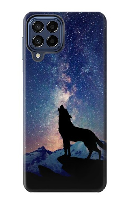 S3555 Wolf Howling Million Star Hülle Schutzhülle Taschen für Samsung Galaxy M53