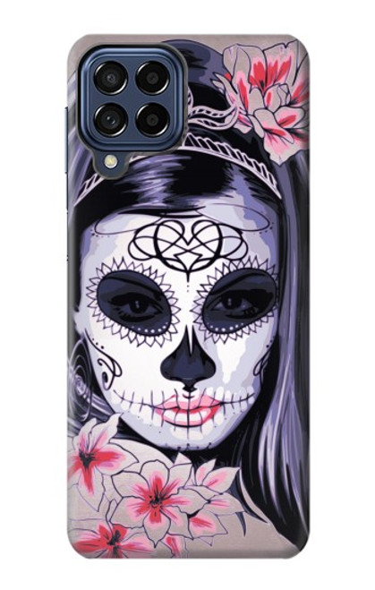 S3821 Sugar Skull Steam Punk Girl Gothic Hülle Schutzhülle Taschen für Samsung Galaxy M53