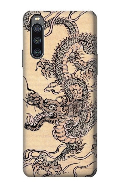 S0318 Antique Dragon Hülle Schutzhülle Taschen für Sony Xperia 10 IV