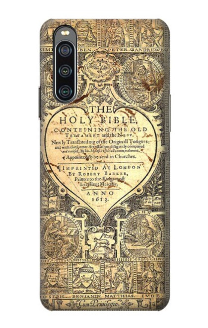 S0330 Bible Page Hülle Schutzhülle Taschen für Sony Xperia 10 IV