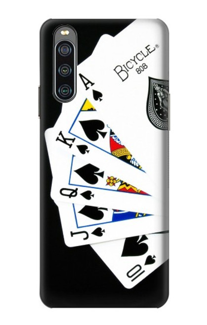 S1078 Poker Royal Straight Flush Hülle Schutzhülle Taschen für Sony Xperia 10 IV
