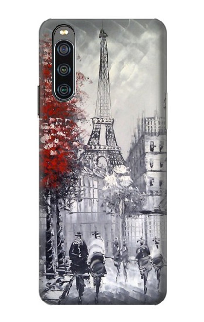S1295 Eiffel Painting of Paris Hülle Schutzhülle Taschen für Sony Xperia 10 IV