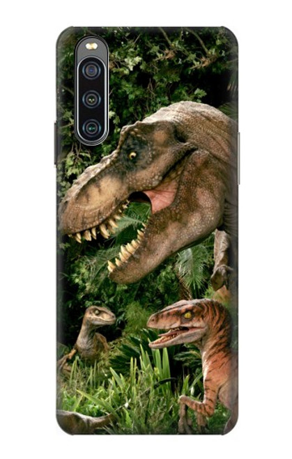 S1452 Trex Raptor Dinosaur Hülle Schutzhülle Taschen für Sony Xperia 10 IV