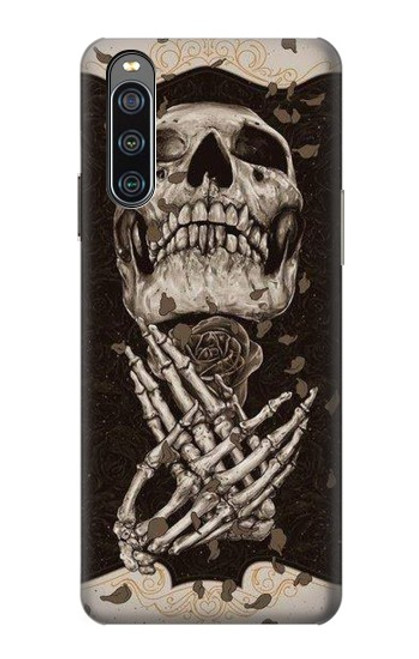 S1676 Skull Rose Hülle Schutzhülle Taschen für Sony Xperia 10 IV