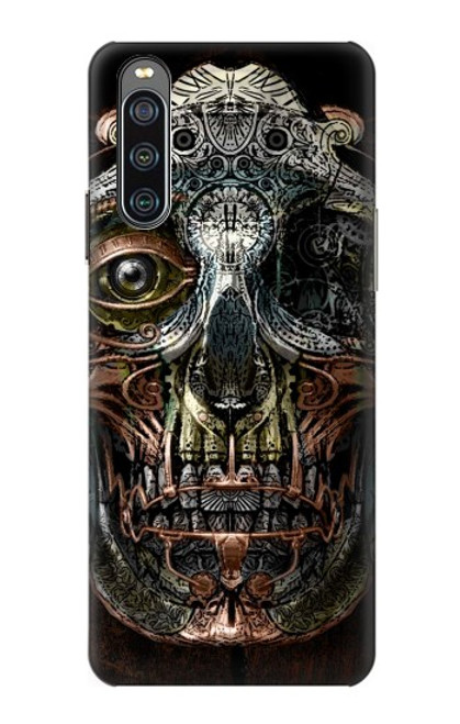 S1685 Steampunk Skull Head Hülle Schutzhülle Taschen für Sony Xperia 10 IV