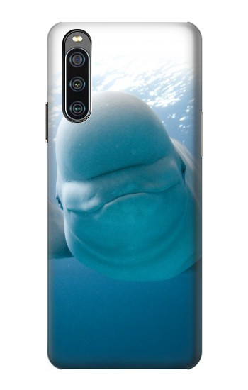 S1801 Beluga Whale Smile Whale Hülle Schutzhülle Taschen für Sony Xperia 10 IV