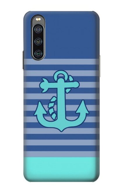 S2081 Nautical Anchor Hülle Schutzhülle Taschen für Sony Xperia 10 IV