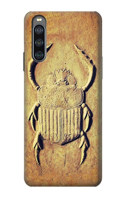 S2401 Egyptian Scarab Beetle Graphic Printed Hülle Schutzhülle Taschen für Sony Xperia 10 IV