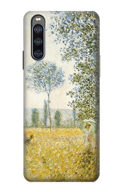 S2682 Claude Monet Fields In Spring Hülle Schutzhülle Taschen für Sony Xperia 10 IV