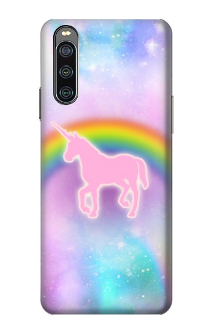S3070 Rainbow Unicorn Pastel Sky Hülle Schutzhülle Taschen für Sony Xperia 10 IV