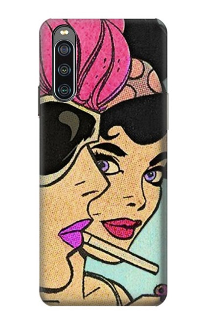 S3171 Girls Pop Art Hülle Schutzhülle Taschen für Sony Xperia 10 IV