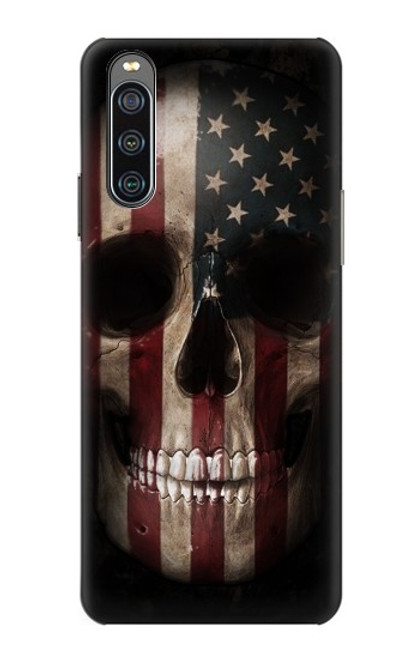 S3850 American Flag Skull Hülle Schutzhülle Taschen für Sony Xperia 10 IV