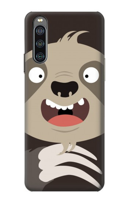 S3855 Sloth Face Cartoon Hülle Schutzhülle Taschen für Sony Xperia 10 IV