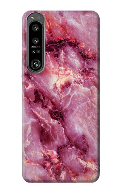 S3052 Pink Marble Graphic Printed Hülle Schutzhülle Taschen für Sony Xperia 1 IV