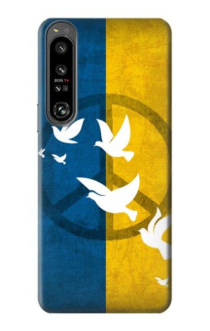 S3857 Peace Dove Ukraine Flag Hülle Schutzhülle Taschen für Sony Xperia 1 IV