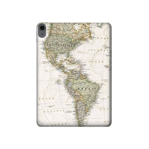 S0604 World Map Hülle Schutzhülle Taschen für iPad Air (2020, 2022), Air 11 (2024,2025,2026), Pro 11 (2022)
