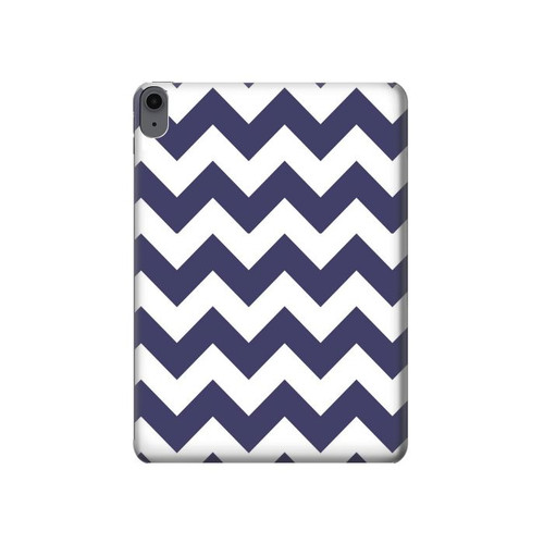 S2345 Navy Blue Shavron Zig Zag Pattern Hülle Schutzhülle Taschen für iPad Air (2022, 2020), Air 11 (2024,2025), Pro 11 (2022)
