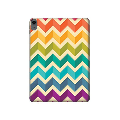 S2362 Rainbow Colorful Shavron Zig Zag Pattern Hülle Schutzhülle Taschen für iPad Air (2022, 2020), Air 11 (2024,2025), Pro 11 (2022)