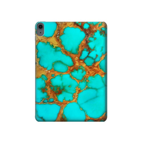 S2688 Aqua Copper Turquoise Gemstone Graphic Hülle Schutzhülle Taschen für iPad Air (2020, 2022), Air 11 (2024,2025,2026), Pro 11 (2022)