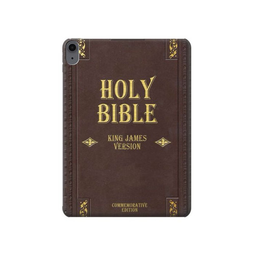 S2889 Holy Bible Cover King James Version Hülle Schutzhülle Taschen für iPad Air (2022, 2020), Air 11 (2024,2025), Pro 11 (2022)