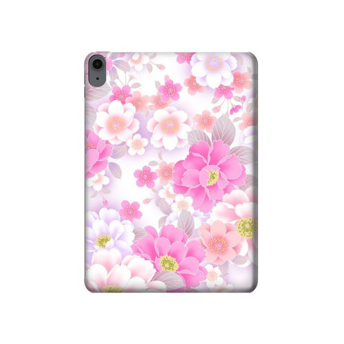 S3036 Pink Sweet Flower Flora Hülle Schutzhülle Taschen für iPad Air (2020, 2022), Air 11 (2024,2025,2026), Pro 11 (2022)