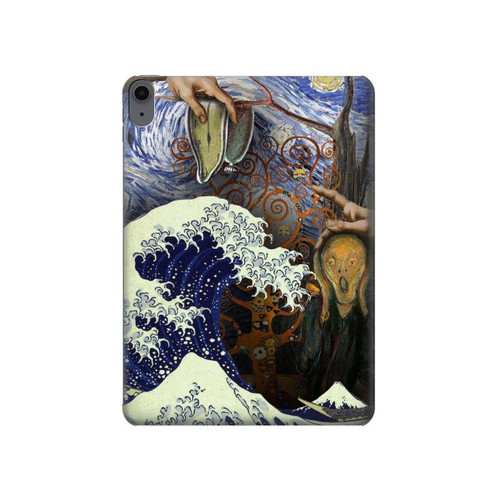 S3851 World of Art Van Gogh Hokusai Da Vinci Hülle Schutzhülle Taschen für iPad Air (2022, 2020), Air 11 (2024,2025), Pro 11 (2022)