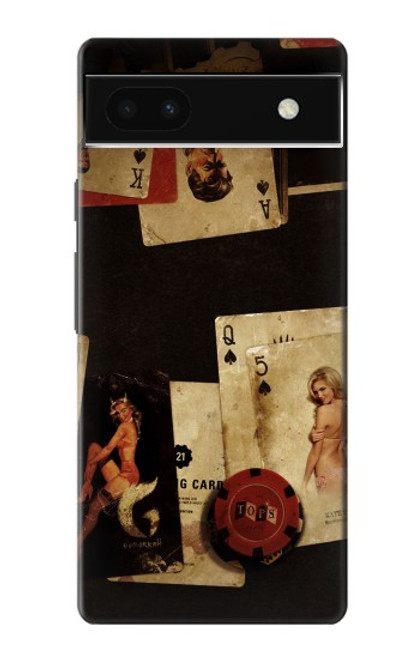 S1069 Old Vintage Sexy Poker Hülle Schutzhülle Taschen für Google Pixel 6a