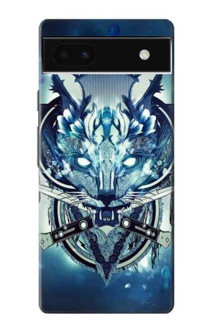 S1135 Wolf with knives Rock Hülle Schutzhülle Taschen für Google Pixel 6a