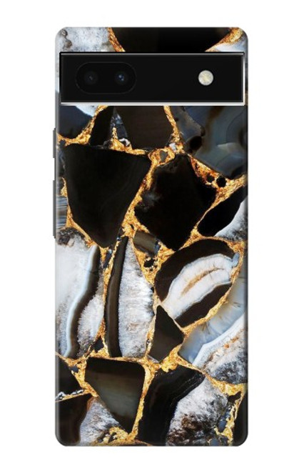 S3419 Gold Marble Graphic Print Hülle Schutzhülle Taschen für Google Pixel 6a