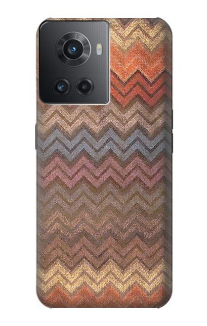 S3752 Zigzag Fabric Pattern Graphic Printed Hülle Schutzhülle Taschen für OnePlus Ace