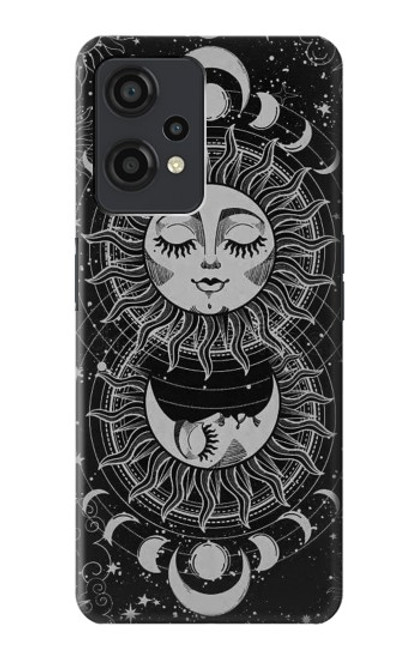 S3854 Mystical Sun Face Crescent Moon Hülle Schutzhülle Taschen für OnePlus Nord CE 2 Lite 5G