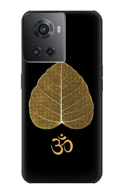 S2331 Gold Leaf Buddhist Om Symbol Hülle Schutzhülle Taschen für OnePlus 10R