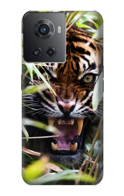 S3838 Barking Bengal Tiger Hülle Schutzhülle Taschen für OnePlus 10R