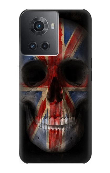 S3848 United Kingdom Flag Skull Hülle Schutzhülle Taschen für OnePlus 10R