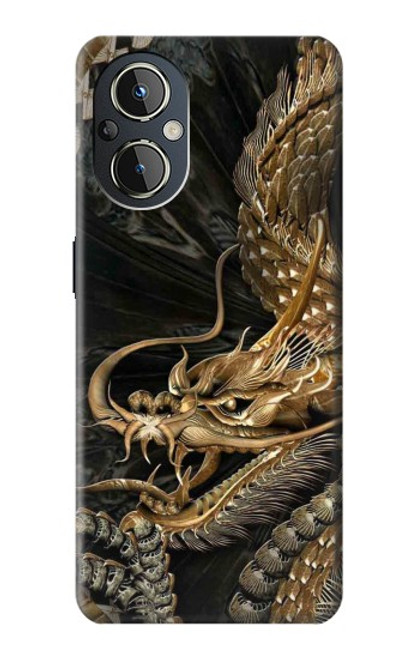 S0426 Gold Dragon Hülle Schutzhülle Taschen für OnePlus Nord N20 5G