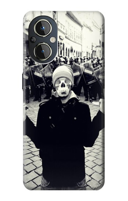 S1108 Skull Mask Man Protester Hülle Schutzhülle Taschen für OnePlus Nord N20 5G