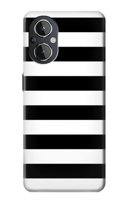 S1596 Black and White Striped Hülle Schutzhülle Taschen für OnePlus Nord N20 5G