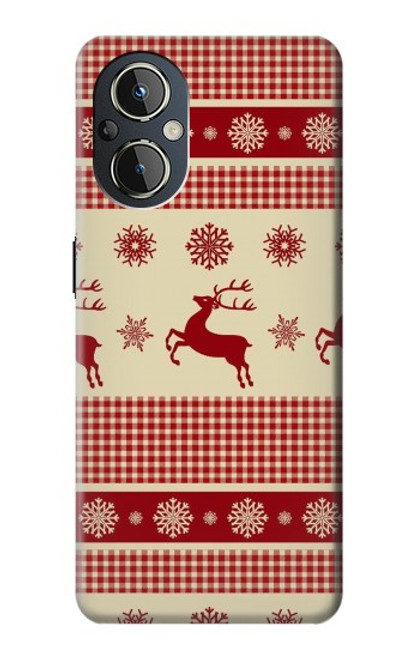 S2310 Christmas Snow Reindeers Hülle Schutzhülle Taschen für OnePlus Nord N20 5G