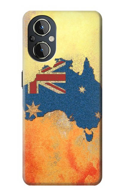 S2494 Australia Flag Map Rock Texture Hülle Schutzhülle Taschen für OnePlus Nord N20 5G