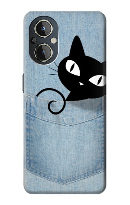 S2641 Pocket Black Cat Hülle Schutzhülle Taschen für OnePlus Nord N20 5G