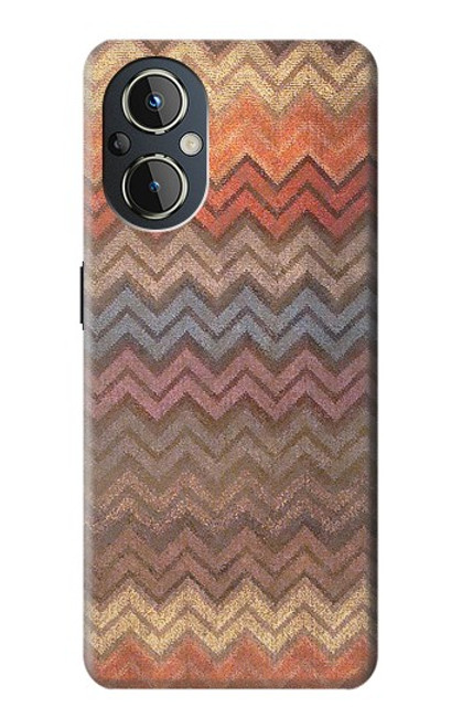 S3752 Zigzag Fabric Pattern Graphic Printed Hülle Schutzhülle Taschen für OnePlus Nord N20 5G