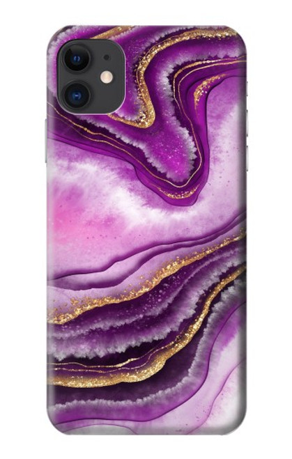 S3896 Purple Marble Gold Streaks Hülle Schutzhülle Taschen für iPhone 11