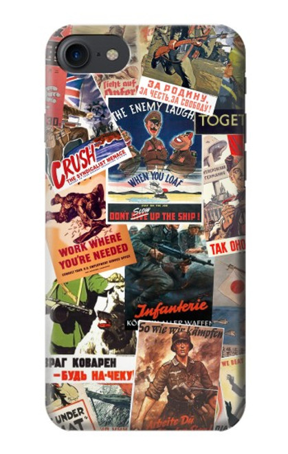 S3905 Vintage Army Poster Hülle Schutzhülle Taschen für iPhone 7, iPhone 8, iPhone SE (2020) (2022)
