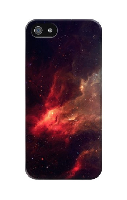 S3897 Red Nebula Space Hülle Schutzhülle Taschen für iPhone 5 5S SE