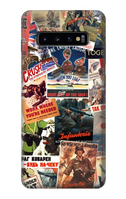 S3905 Vintage Army Poster Hülle Schutzhülle Taschen für Samsung Galaxy S10 Plus