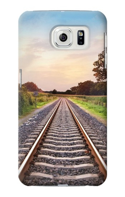 S3866 Railway Straight Train Track Hülle Schutzhülle Taschen für Samsung Galaxy S7 Edge