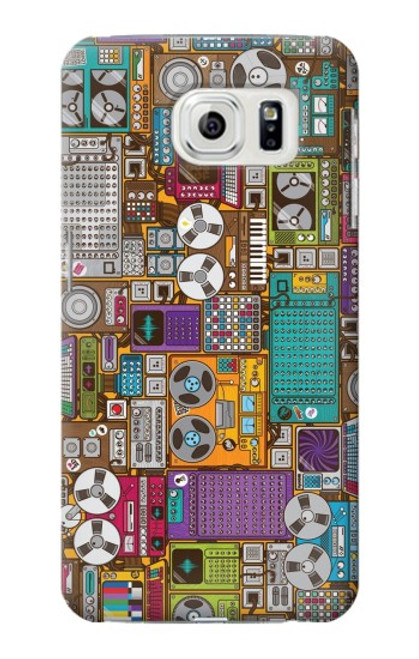 S3879 Retro Music Doodle Hülle Schutzhülle Taschen für Samsung Galaxy S7 Edge