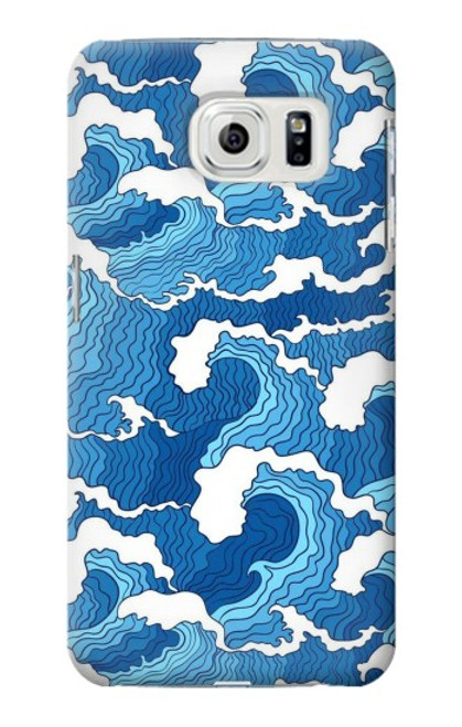 S3901 Aesthetic Storm Ocean Waves Hülle Schutzhülle Taschen für Samsung Galaxy S7 Edge