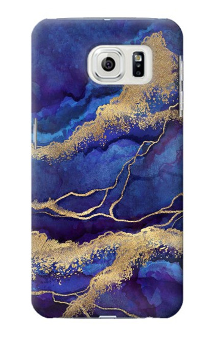 S3906 Navy Blue Purple Marble Hülle Schutzhülle Taschen für Samsung Galaxy S7 Edge