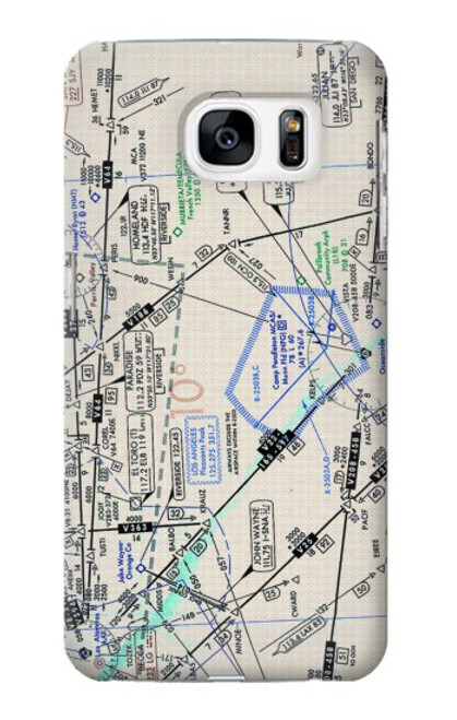 S3882 Flying Enroute Chart Hülle Schutzhülle Taschen für Samsung Galaxy S7